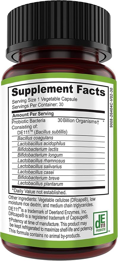 Ascendant Nutrition Bacillus Subtilis Probiotic - 30 Billion CFU Multi-Strain Probiotics for Women and Men - Supports Digestive and Gut Health - 30 Capsules