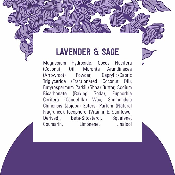 Schmidt's Aluminum-Free Vegan Deodorant Lavender & Sage with 24 Hour Odor Protection, 2 Count for Women and Men, Natural Ingredients, Cruelty-Free, 2.65 oz