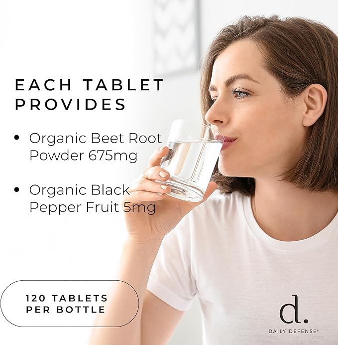 Beet Root Supplements - Overall Vitality & Energy Supplements for Women & Men with Organic Black Pepper Powder & Beet Root Powder - 120 Organic Pills per Bottle