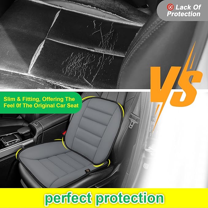 kingphenix Car Seat Cushion with Lumbar Support Pillow: Enhanced Comfort Memory Foam Design for Pain Relief, Ideal for Drivers and Office Use - Ergonomic Lumbar Comfort for Long Sitting - Dark Grey