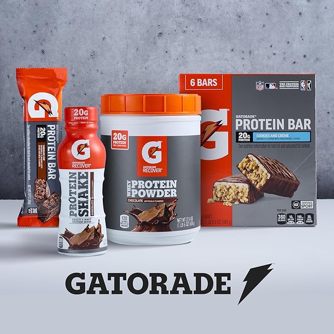 Gatorade Whey Protein Powder, 20 Servings Per Canister, 20 g of Protein Per Serving, Vanilla, 19.7 Oz