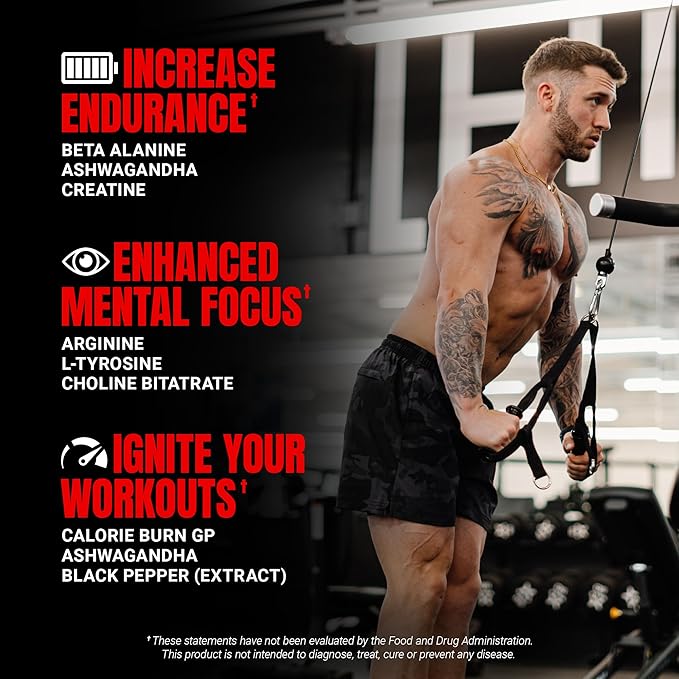 PROSUPPS Dr. Jekyll Signature Pre Workout Powder with Creatine - Stim-Free Preworkout Supports Focus & Endurance - Caffeine-Free Gym & Fitness Supplements (Blueberry Lemonade, 60 Servings)