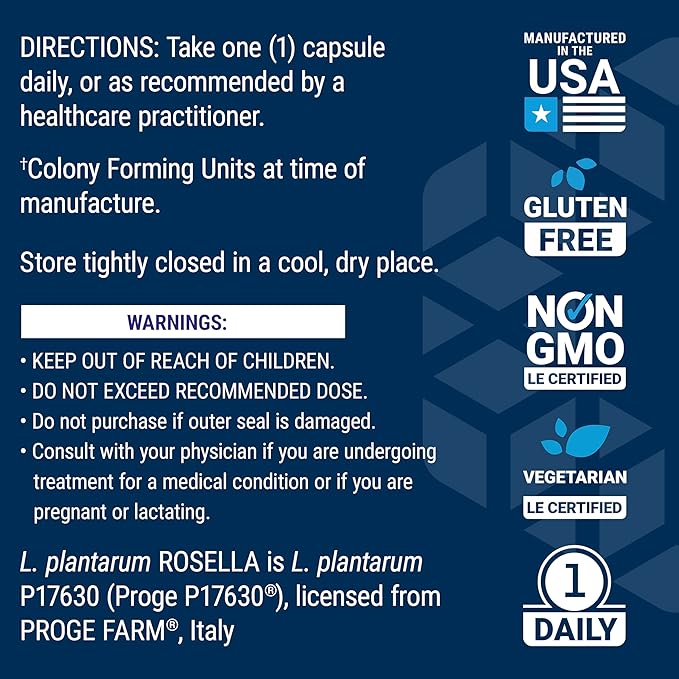 Life Extension FLORASSIST® Probiotic Women's Health, Vaginal Health, Digestive Health, Immune Health, Gluten-Free, Non-GMO, Vegetarian, Once-Daily Formula, 30 Capsules