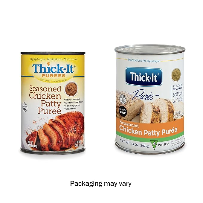 Thick-It Pureed Protein Variety Pack for Dysphagia (IDDSI), Digestible Swallowing Aid, Made with Real Ingredients, Simple-to-Use, 14 & 15 oz Cans (12 Pack)