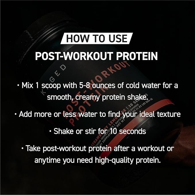 Kaged Post Workout Protein Powder | Re-Kaged | 28g Whey Protein with Creatine, Glutamine & Betaine for Muscle Growth & Recovery | Low Sugar | 20 Servings | Orange Cream