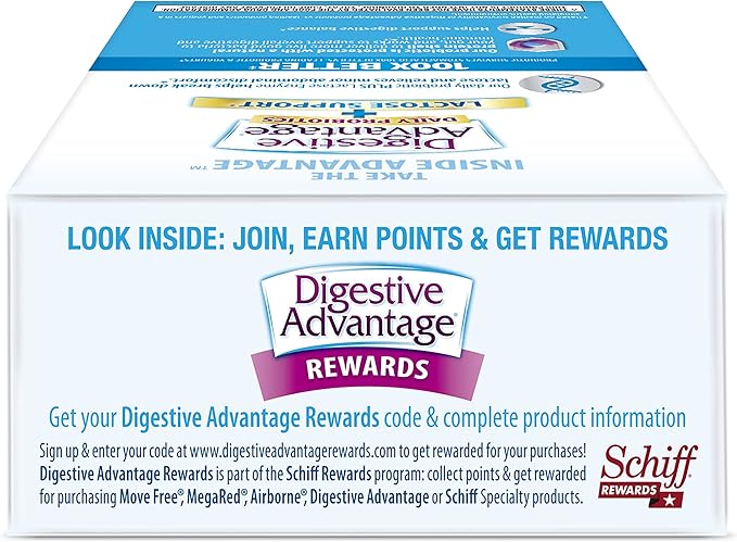 Digestive Advantage Lactose Defense Capsules (96 Count In A Box), Helps Breaks Down Lactose and Defend Against Digestive Upset, Supports Digestive and Immune Health, CFUs