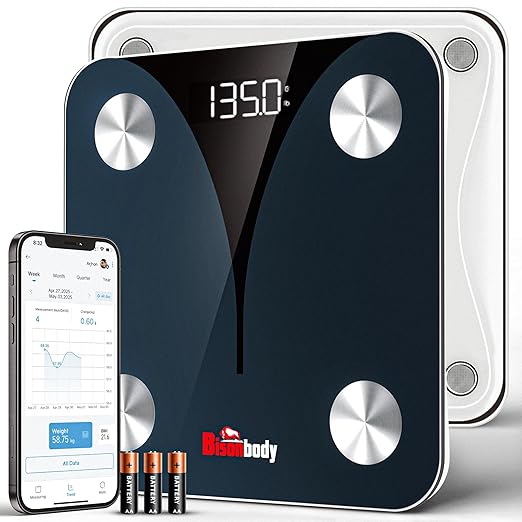 Smart Digital Body Scale – Detects 20 Body Composition Metrics Including Weight, BMI, Body Fat, and Much More – Connects to Smartphone App – Supports 8 Users – Digital Family Scale