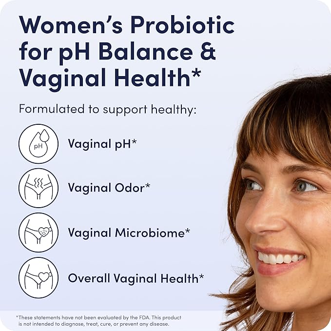 UT-Fem Balance Vaginal Probiotic | Womens Probiotic for pH Balance, Vaginal Health & Odor Support | 30 Capsules