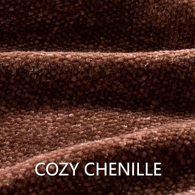 Chenille Throw Blanket for Couch 60"X 80" Twin, Soft Cozy Throws with Fringe Tassel for Bed Sofa Chair Cover, Lightweight Knitted Decorative Boho Blankets for Living Room, Dark Brown
