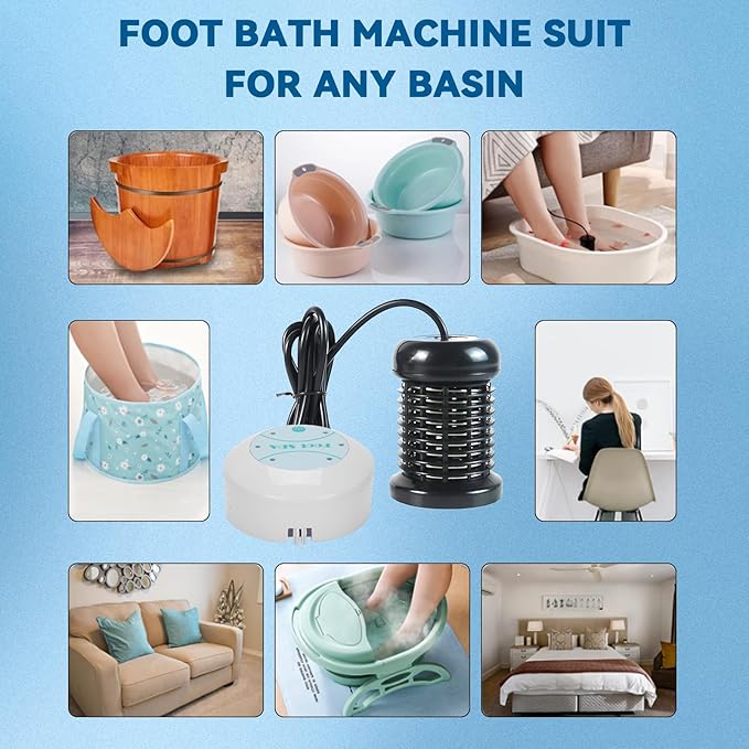 Pilipane Foot Bath Machine, Portable Ionic Detox Foot Bath Machine, Foot Cleanse Foot Detox Spa Machine for Home Use Spa Club Salon Travel
