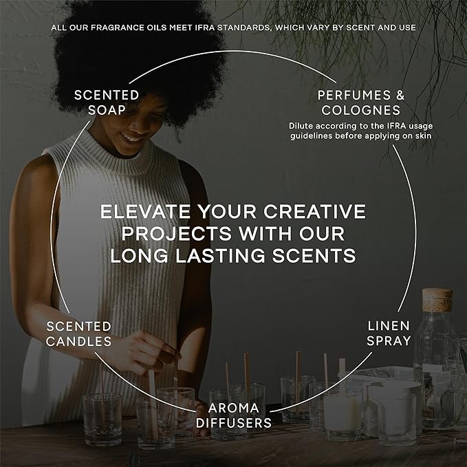 Eternal Essence Oils Christmas Set of 6 Premium Fragrance Oils - Peppermint, Cranberry, Spiced Cider, Pine, Cinnamon and Reindeer Retreat - for Diffusers, Candle & Soap Making, & Aromatherapy - 10ML
