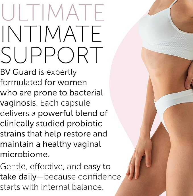Bacterial Vaginosis Treatment | BV Treatment for Women | Natural Homeopathic Supplement for Odor, Itching, Discharge, BV, and Vaginal Microbiota Imbalance | 60 Capsules