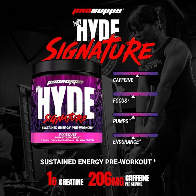 PROSUPPS Mr. Hyde Signature Pre Workout Powder with Creatine, Beta Alanine & Caffeine - Performance, Energy & Endurance - Clean Fitness & Gym Supplements for Men & Women (Pixie Dust, 30 Servings)