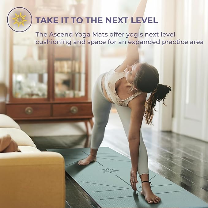 Sunshine Yoga 4 or 10 Pack Ascend Yoga Mat - 72" x 24" x 6mm Non-Slip Exercise Mat - Tear-Resistant, Non-Toxic Workout Mats for Pilates, Home, Studio, Fitness, Gym, Training, Floor Stretching