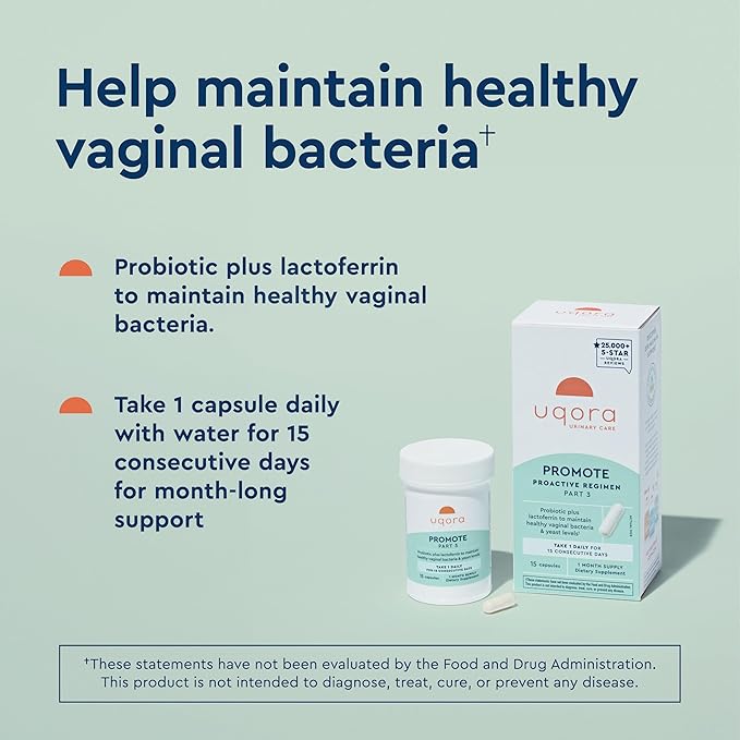 Uqora Defend & Promote - Urinary & Vaginal Health Supplement Bundle for Daily Support - Supports Vaginal Health, Bladder Wall Integrity & Cleanses Biofilm* - Easy to Consume - One-Month Supply