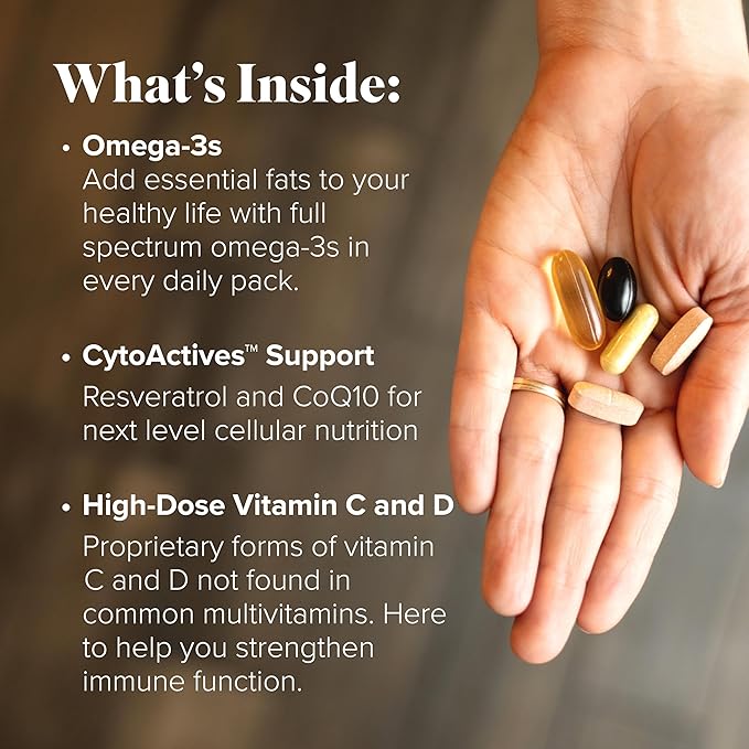 Complete Essentials™ Daily Pack for Women - Balanced Micronutrients for Optimal Women's Health & Performance - Antioxidants to Fight Oxidative Stress - Convenient Individual Packs - 30-Day Supply