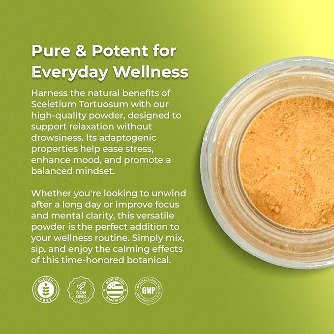 Kanna Extract Powder, Premium Lab Refined Sceletium Tortuosum Extract | 5.5% Active Alkaloids, 80% Mesembrine - 25mg Alkaloid-rich extract - Includes dosing Spoon - (1 Gram) 40 servings