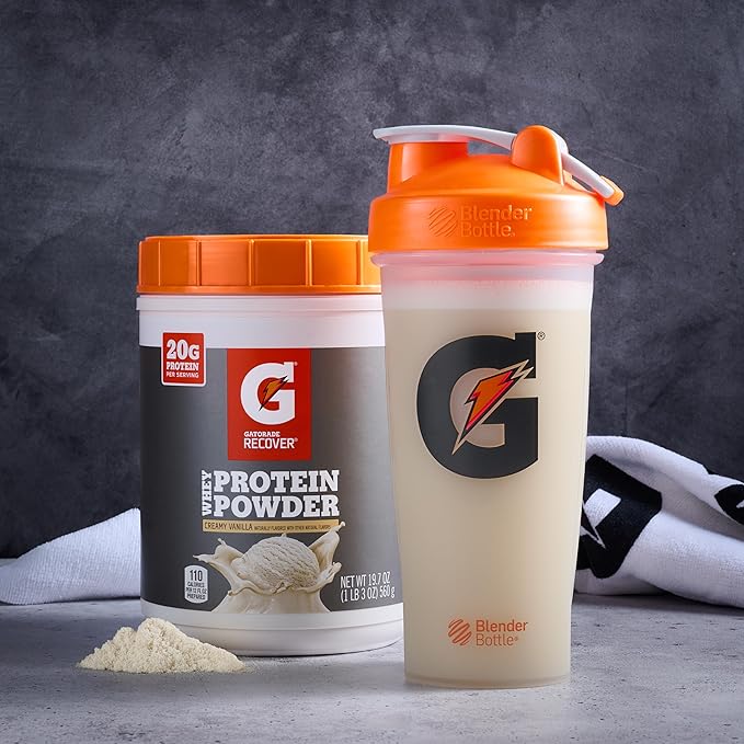 Gatorade Whey Protein Powder, 20 Servings Per Canister, 20 g of Protein Per Serving, Vanilla, 19.7 Oz