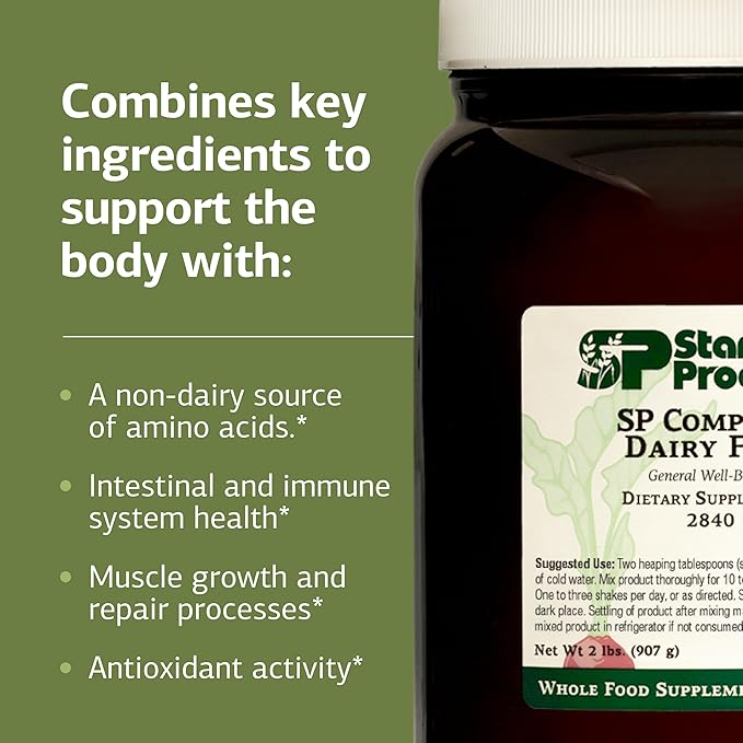 Standard Process SP Complete Dairy-Free - Rice Protein Powder for Amino Acid Support - Supports Gut Health, Liver Function & Immune Health - Vegan, Vegetarian & Gluten-Free - 2 lbs (907 g)