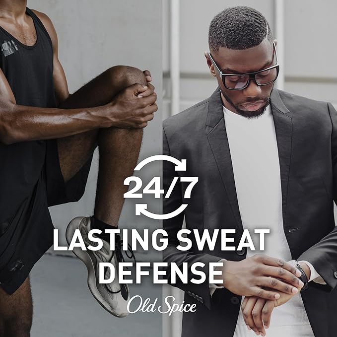 Old Spice Antiperspirant Deodorant for Men, 24/7 Sweat & Odor Protection, 24/7 Lasting Freshness, Invisible Solid, Swagger with Cedarwood Scent, 3.4 oz (Pack of 3)
