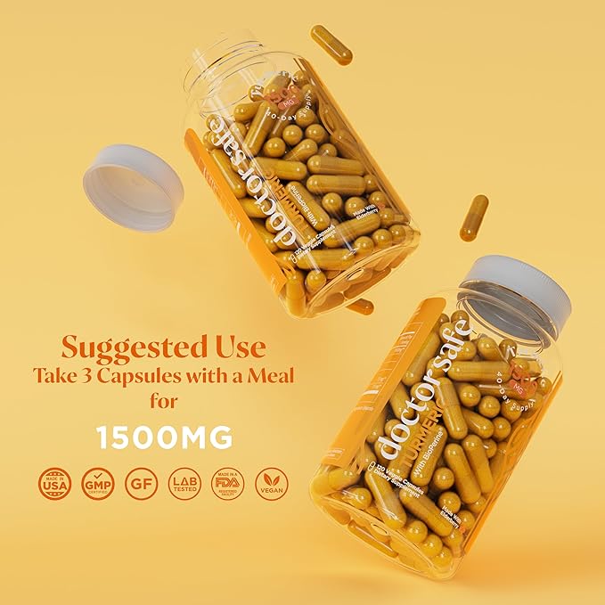 Turmeric Curcumin with Black Pepper Extract 1500mg - High Absorption Ultra Potent Turmeric Supplement with 95% Curcuminoids and BioPerine - Non GMO Curcumin Capsules for Joint Support - 120 Capsules