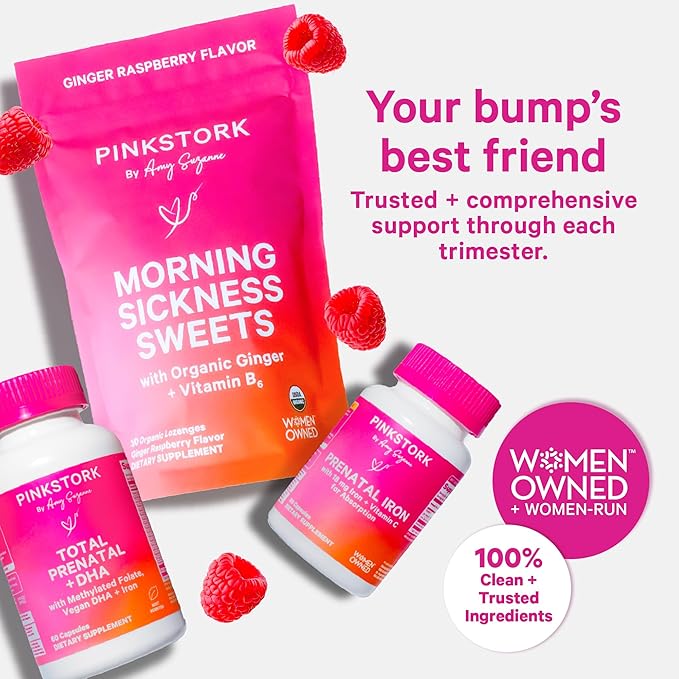 Pink Stork Folic Acid Supplement for Women – 400mcg, Daily Vitamin B9 for Prenatal & Fertility Support, Supports Red Blood Cell Formation & Energy – 30 Vegetarian Capsules