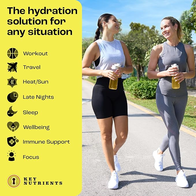 KEY NUTRIENTS Electrolytes Powder Packets 20 Pack - No Sugar, Refreshing Lemonade, Hydration Packets with Electrolyte Powder for Refreshing Electrolyte Drink Mix Packets - Zero Calories