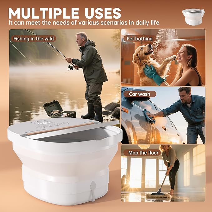 Collapasible Foot Spa Bath Massager with Heat, Pedicure Foot Spa with Bubbles and Jets/Timer/Temperature Control, Feet Soak Tub for Home, Office, Relaxation and Stress Relief, Gift for Men and Women
