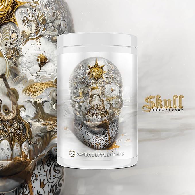Underground Bio Labs/Panda Supps Skull Nootropic Pre-Workout, 403mg Caffeine for Tunnel Vision Focus,Pump, Unparalled Energy (40 Scoops) (Lemon Blueberry Pineapple)(Insane in The Membrane)