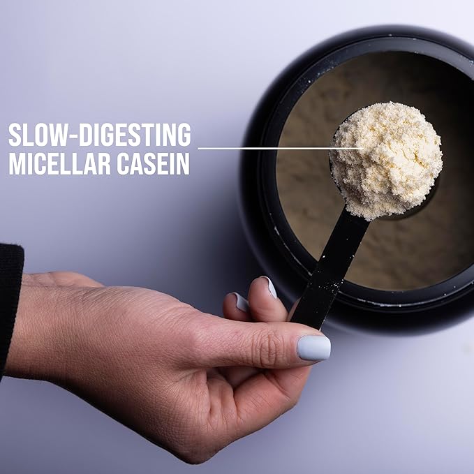 Rule 1 Casein Protein - 25g Protein and 11g EAAs Per Serving from Slow-Release Micellar Casein for Overnight Recovery and Sustained Delivery Between Meals (2 Pounds*, Chocolate Fudge)