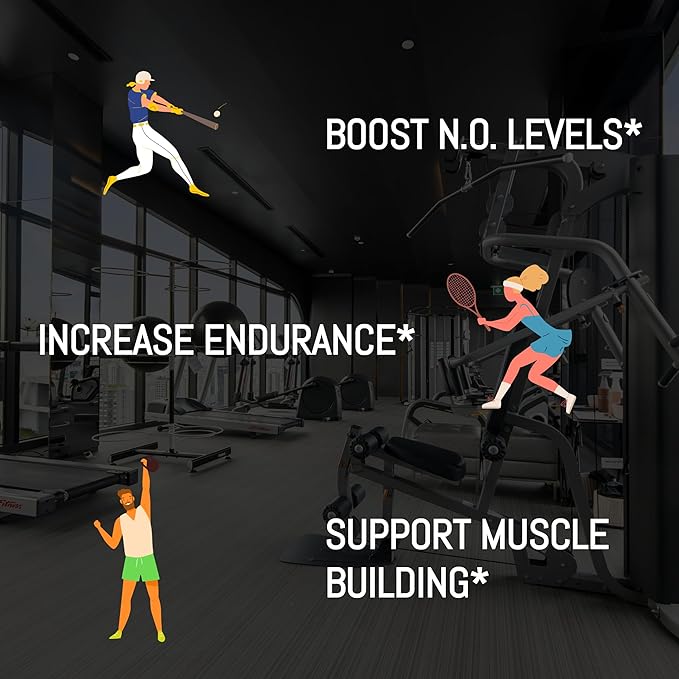 UpNourish Nitric Oxide Booster - L arginine L Citrulline Supplements for Men & Women with Beta Alanine - Support Energy, Circulation, Blood Pressure and Flow, Mixed Berry Flavor 30 Servings