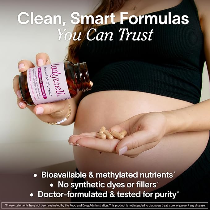 Prenatal Multivitamin | Conception, Pregnancy & Postpartum | Key Ingredients Including DHA, Folate & Iron | Expertly-Formulated & Tested | Designed for Absorption with Nausea Support, 60 Ct