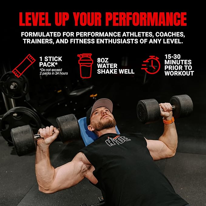 PROSUPPS Mr. Hyde Signature Pre Workout Drink Mix- Performance, Energy & Endurance with Creatine, Beta Alanine & Caffeine - Clean Gym Supplements for Men & Women (Blue Razz, 12 On-The-Go Packets)