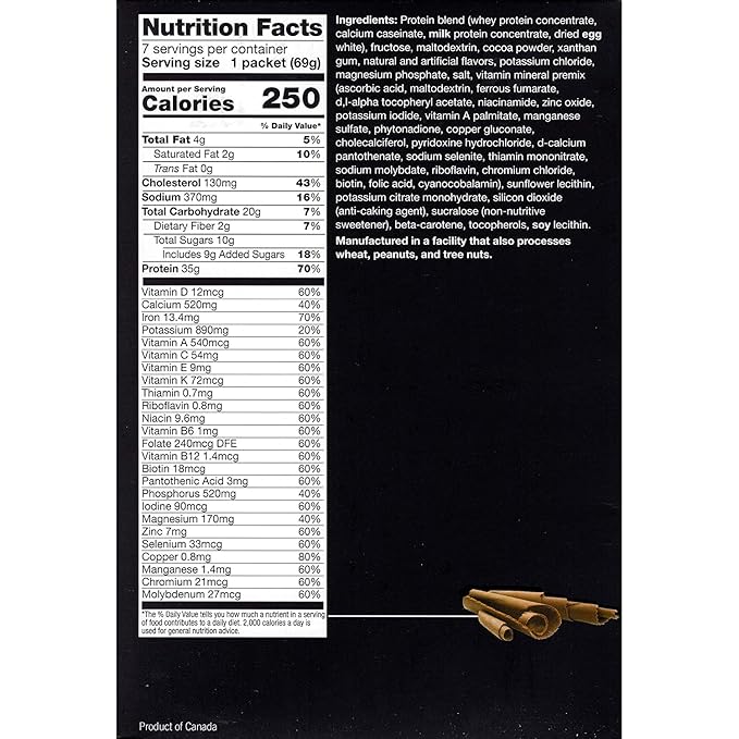 PROTIFIT - Very High Protein Meal Replacement Drink Mix, 35g Protein, Low Calorie, Low Fat, Essential Vitamins and Minerals, Ideal Protein Compatible, 7 Servings Per Box (Chocolate)