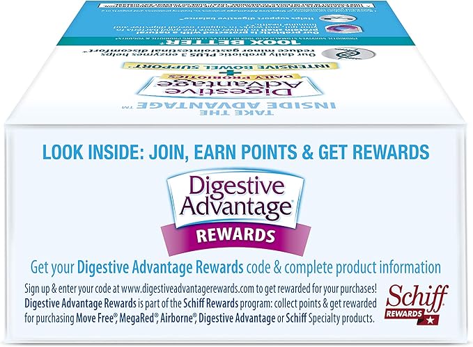 IBS Daily Probiotic Capsules for Digestive Health & Gut Health, Digestive Advantage Probiotics For Men and Women (96 count box) - Digestible Enzymes