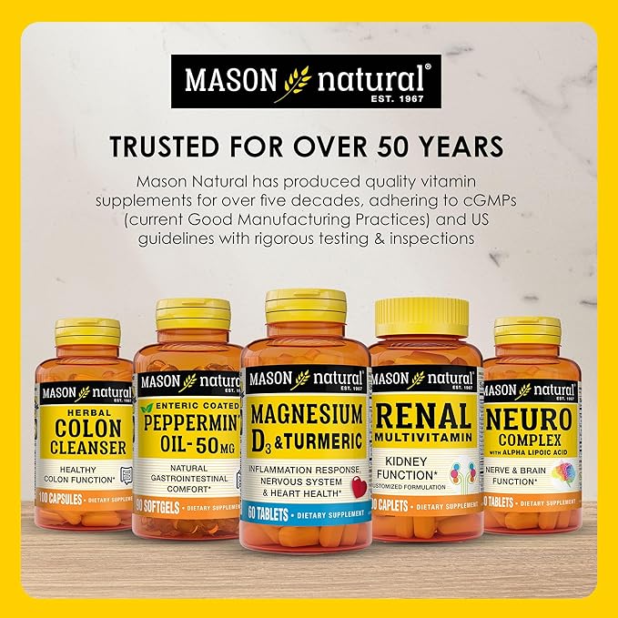MASON NATURAL Vitamin D3 2,000 IU Ultra Strength, Supports Bone Density, Strength & Immune Health, 60 Softgels, Pack of 3