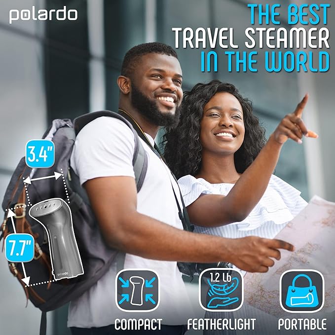 Best Steamer for Clothes, Hand Held Portable Travel Garment Steamer, Metal Steam Head, 25s Heat Up, Pump System, Mini Size, Handheld Steamer for Any Fabrics, No Water Spitting (120, Volts)