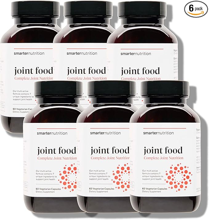 SMARTERNUTRITION Joint Food - Whole-Food Joint Supplement to Support Lubrication & Mobility - Formulated with Collagen Type II, MSM, Vitamin C, Turmeric, Bromelain - 6 Pack[180-Day Supply]