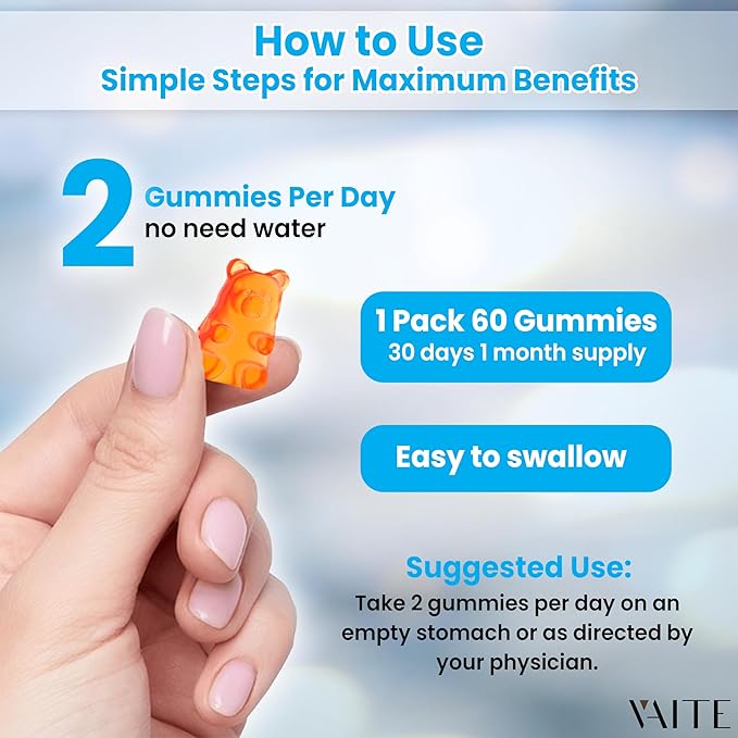 Saccharomyces Boulardii Probiotics 500mg - Gut Health Supplements & Candida Support, Probiotic for Women & Men, Digestive & Immune Supports, Supplement, Non-GMO, Gluten Free, 60 Vegan Gummies