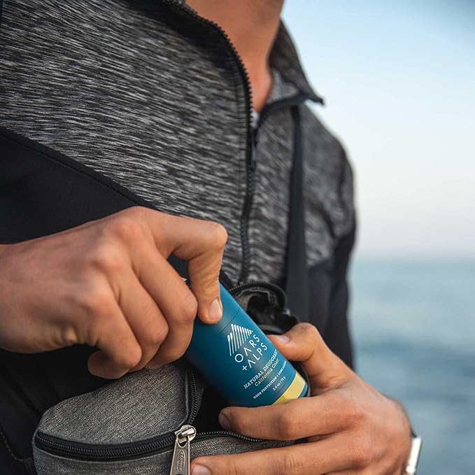 Oars + Alps Aluminum Free Deodorant for Men and Women, Dermatologist Tested and Made with Clean Ingredients, Travel Size, California Coast, 2 Pack, 2.6 Oz Each