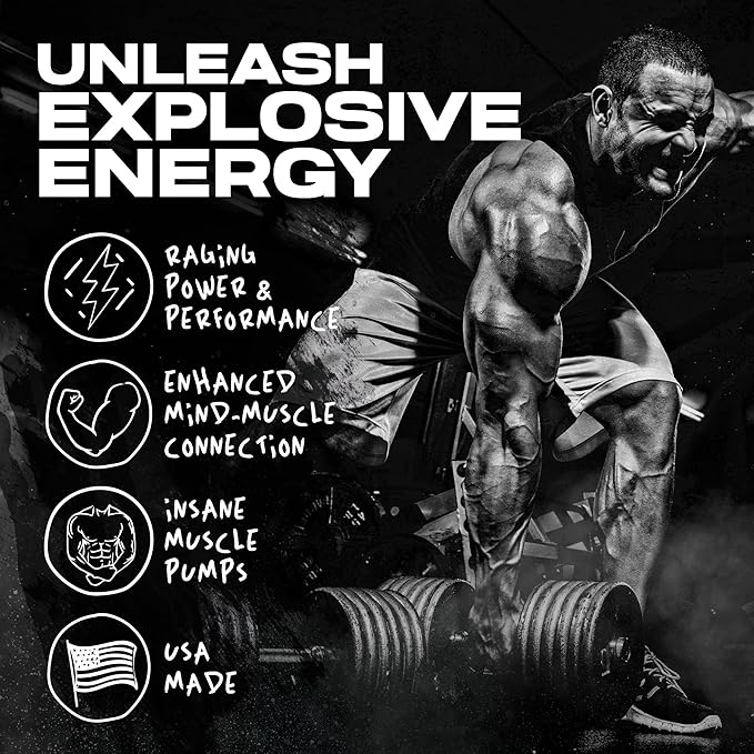 AFTERDARK INHUMAN Pre-Workout Powder, Enhanced Mind-Muscle Connection, Sustained Energy, Potent Nootropic Blend, Vegan, Gluten-Free, Soy-Free, 400mg Caffeine, No Crash, Paradise Punch