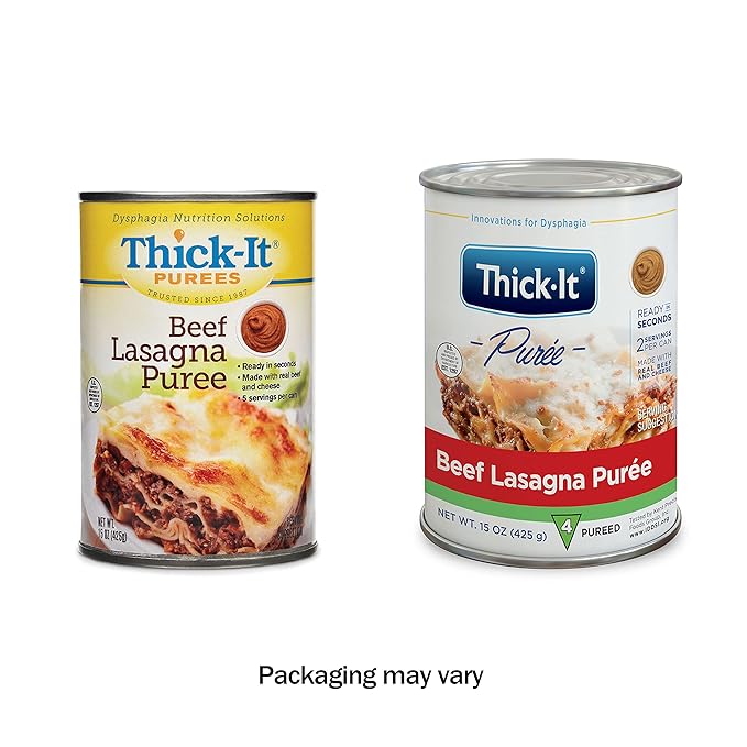 Thick-It Pureed Protein Variety Pack for Dysphagia (IDDSI), Digestible Swallowing Aid, Made with Real Ingredients, Simple-to-Use, 14 & 15 oz Cans (12 Pack)