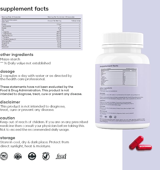 Mars Beast Mode Combo | Plant-Based Nitric Oxide & Creatine Capsules | Pack of 1