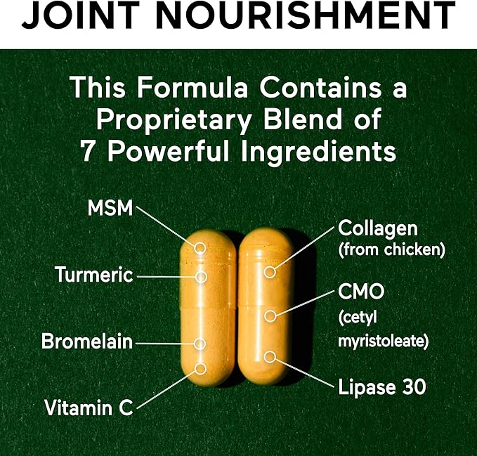 SMARTERNUTRITION Joint Food - Whole-Food Joint Supplement to Support Lubrication & Mobility - Formulated with Collagen Type II, MSM, Vitamin C, Turmeric, Bromelain - 6 Pack[180-Day Supply]