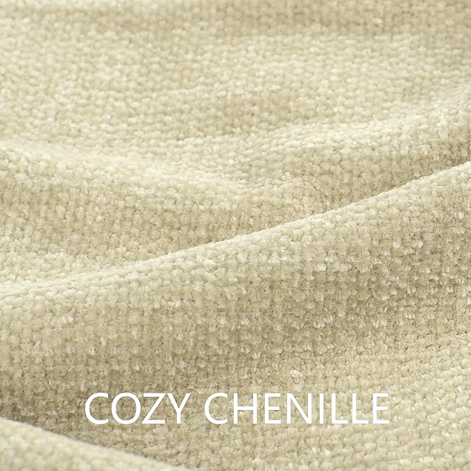 Chenille Throw Blanket for Couch 60"X 80" Twin, Soft Cozy Throws with Fringe Tassel for Bed Sofa Chair Cover, Lightweight Knitted Decorative Boho Blankets for Living Room, Light Beige