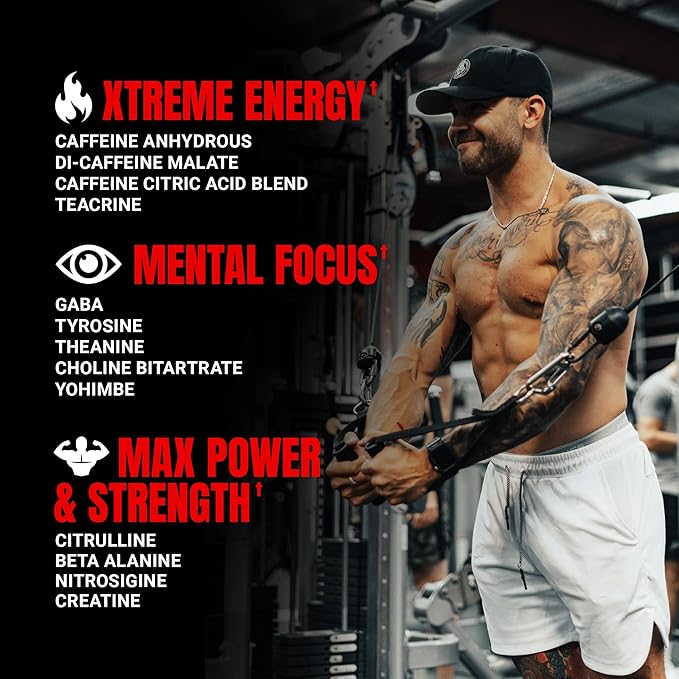 PROSUPPS Mr. Hyde Xtreme Pre Workout Powder with Creatine, Beta Alanine & Caffeine – Extreme Energy, Pumps, Focus & Performance - Fitness & Gym Supplements for Men & Women (Blue Razz, 30 Servings)