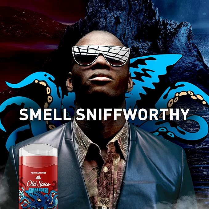 Old Spice Aluminum Free Deodorant for Men, 24/7 Odor Protection, 24/7 Freshness & Lasting Scent, Krakengard Scent, 3.0 oz (Pack of 3)