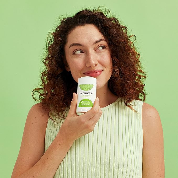 Schmidt's Aluminum Free Natural Deodorant Bergamot & Lime 2 count For Women and Men, with 24 Hour Odor Protection, Certified Cruelty Free, Vegan Deodorant, 2.65 oz