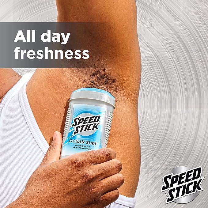Speed Stick Men's Deodorant, Ocean Surf, 3 Ounce, 4 Pack, Packaging may Vary
