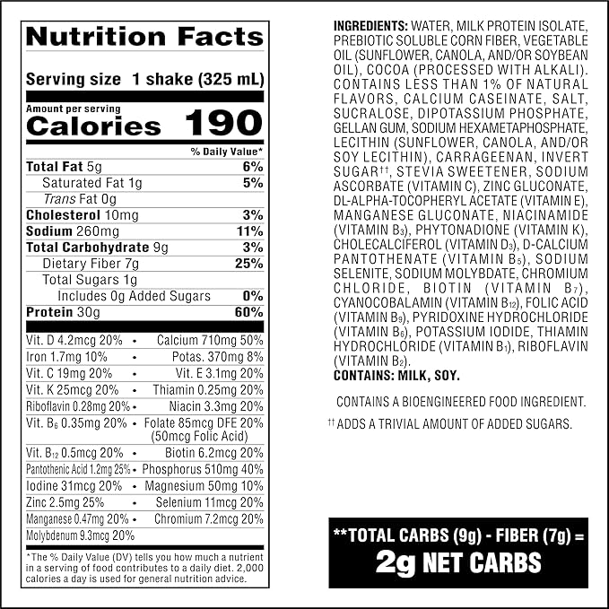 Atkins Strong High Protein Shake, Chocolate Peanut Butter Flavor, 30g Protein, Low Carb and Low Sugar Shake, Keto Friendly, Gluten Free, Muscle and Gut Health Support Complex, 12 Count